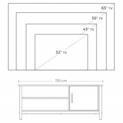 Red Living Meuble TV Brillac - Marron / Noir -loftscape Boutique 1000283981 210810 15023900159 SKETCH DETAILS P000000001000283981 sketch