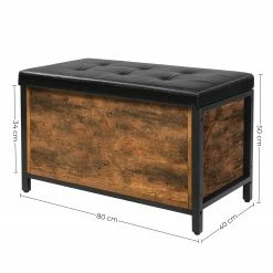 Red Living Banc d’entrée Ennis - Imitation cuir / Métal - Marron -loftscape Boutique 1000283984 210902 13335400003 SKETCH DETAILS P000000001000283984 sketch