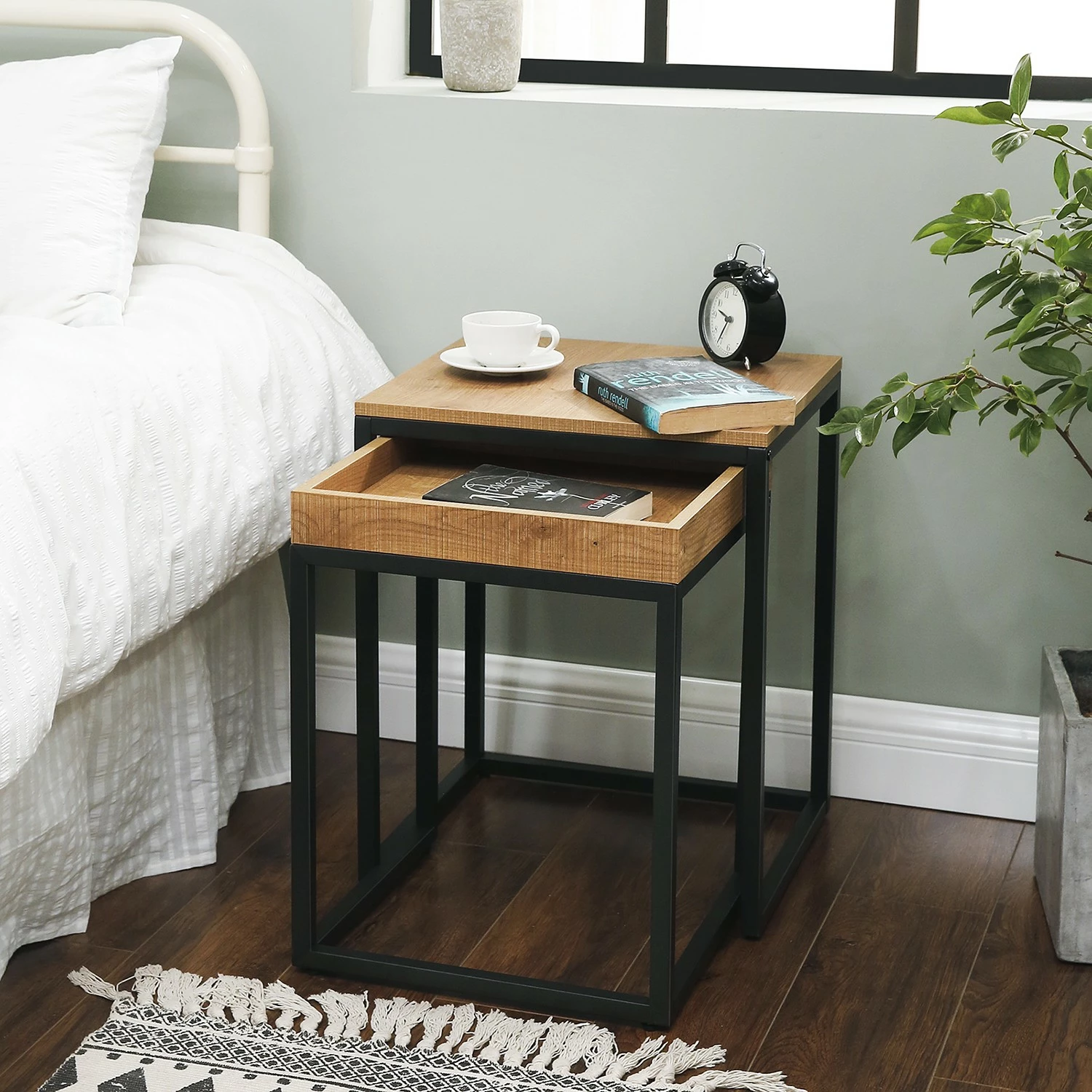 Red Living Bouts de canapé Tuxford (lot de 2) - Marron clair 5 Red Living Bouts de canapé Tuxford (lot de 2) - Marron clair – Image 3