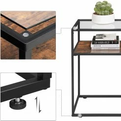 Red Living Console Cottage Hill - Verre / Métal - Marron / Noir -loftscape Boutique 1000283989 210810 15024000180 DETAILS P000000001000283989