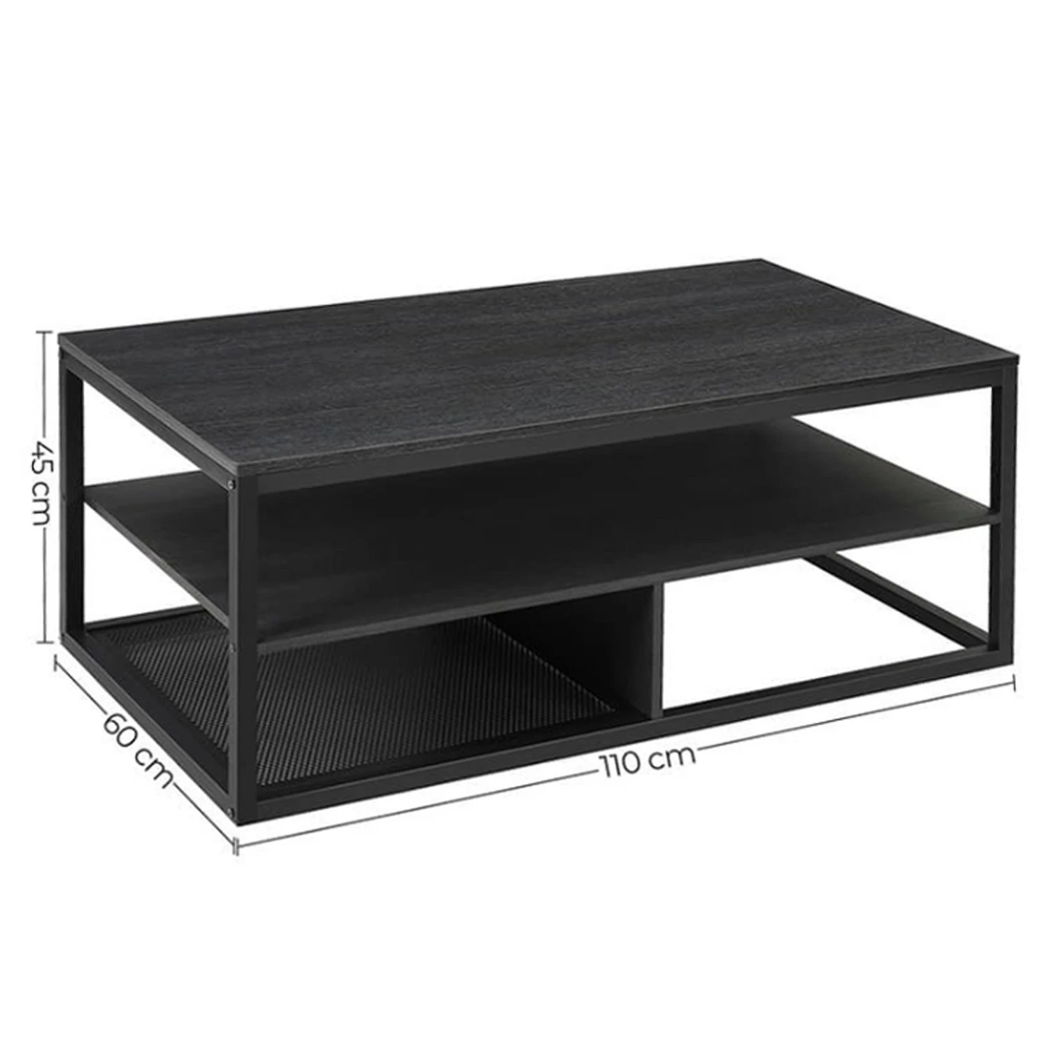 Red Living Table basse Didy - Imitation chêne noir / Noir 7 Red Living Table basse Didy - Imitation chêne noir / Noir – Image 5