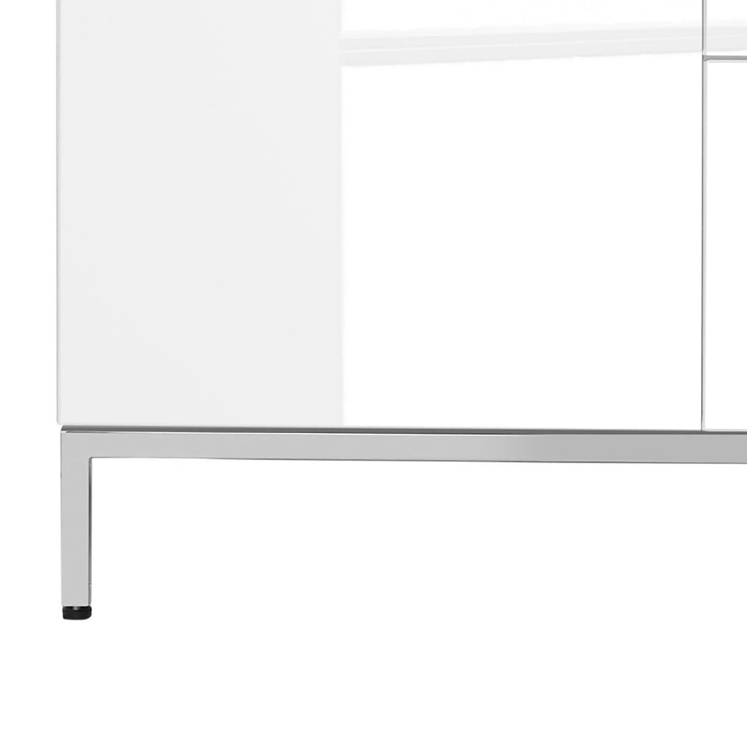 Maja Möbel Meuble TV Trend - Verre - Blanc brillant / Chrome 8 Maja Möbel Meuble TV Trend - Verre - Blanc brillant / Chrome – Image 6