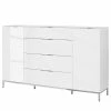 Maja Möbel Buffet Trend - Verre - Blanc brillant / Chrome -loftscape Boutique 1000284207 210804 14342400010 IMAGE P000000001000284207