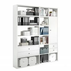 Fredriks Étagère de bureau Emporio VII - Blanc laqué