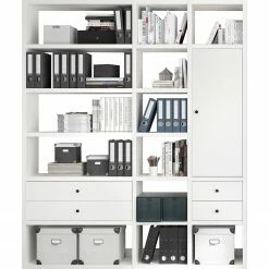 Fredriks Étagère de bureau Emporio VII - Blanc laqué -loftscape Boutique 1000284226 211012 16544700098 DETAILS P000000001000284226