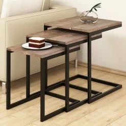 Red Living Bouts de canapé Elyrie (3 éléments) - Pin massif / Métal - Pin / Noir -loftscape Boutique 1000284309 210809 06081400015 MOOD DETAILS P000000001000284309 mood