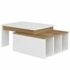 Loftscape Table basse Garala - Blanc / Imitation noyer clair -loftscape Boutique 1000284331 210809 06082600032 IMAGE P000000001000284331