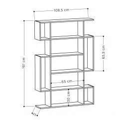 Red Living Étagère Rioca - Imitation chêne Sonoma / Anthracite -loftscape Boutique 1000284333 210809 06082800048 SKETCH DETAILS P000000001000284333 sketch