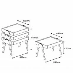 Loftscape Bouts de canapé Mosby (lot de 3) - Blanc -loftscape Boutique 1000284334 210809 06082900053 SKETCH DETAILS P000000001000284334 sketch