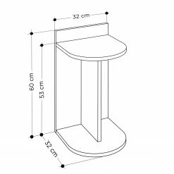 Loftscape Bout de canapé Dollon - Gris -loftscape Boutique 1000284363 210809 06091000153 SKETCH DETAILS P000000001000284363 sketch