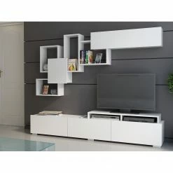 Loftscape Ensemble meubles TV Vignee (2 éléments ) - Blanc