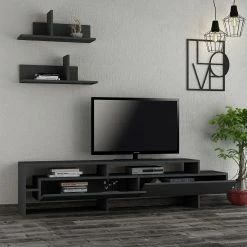 Loftscape Ensemble meubles TV Giradot (3 éléments) - Anthracite -loftscape Boutique 1000284397 210809 06093100190 MOOD DETAILS P000000001000284397 mood