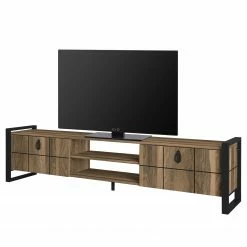 Red Living Meuble TV Lanz - Imitation noyer / Noir