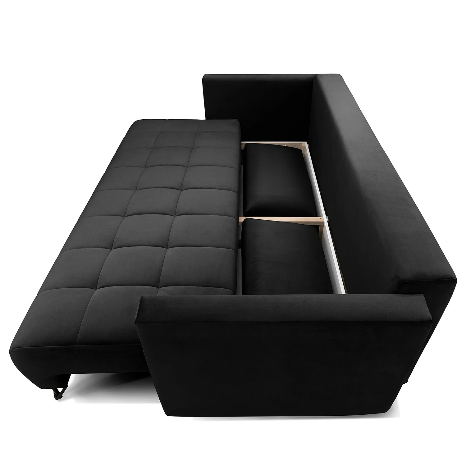 Loftscape Canapé convertible Bristol - Velours - Velours Ravi: Noir 6 Loftscape Canapé convertible Bristol - Velours - Velours Ravi: Noir – Image 4