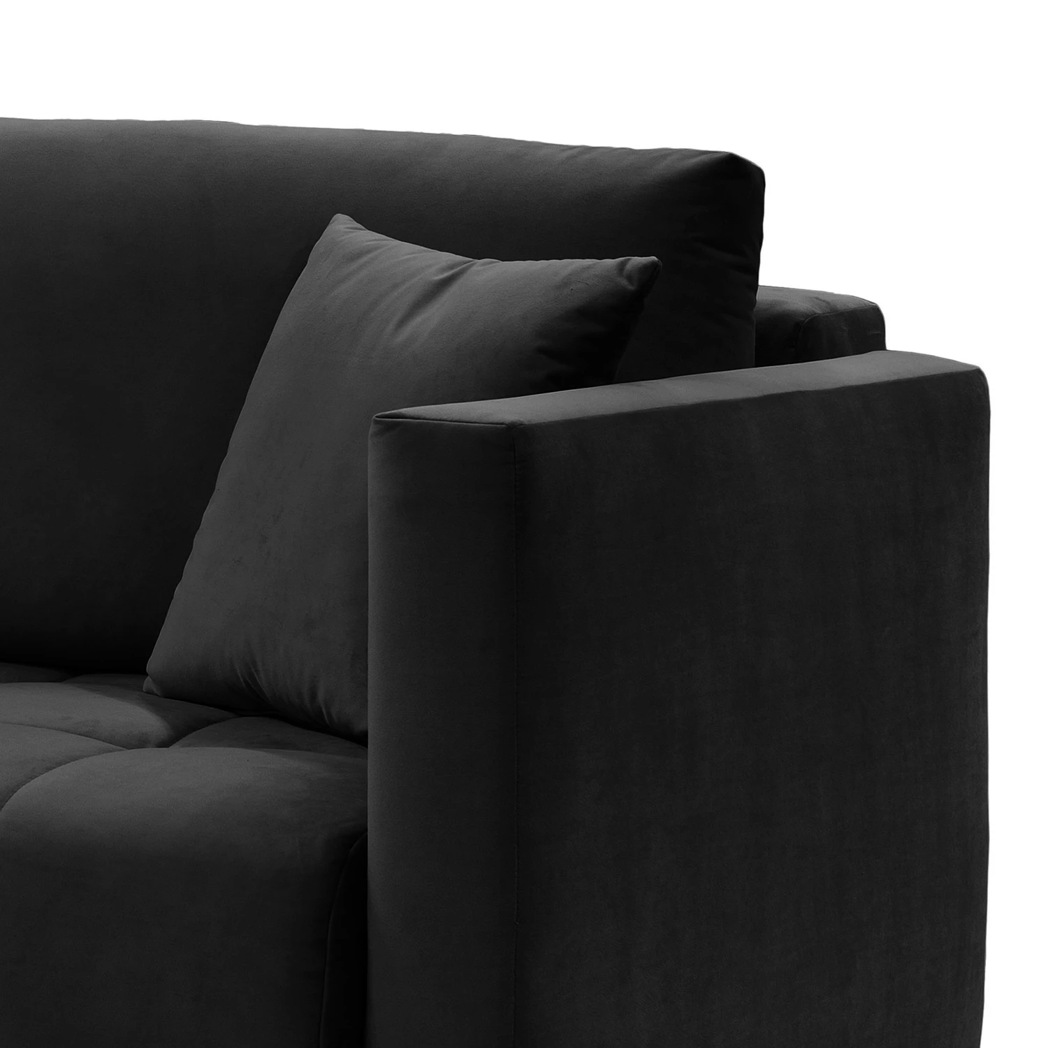 Loftscape Canapé convertible Bristol - Velours - Velours Ravi: Noir 7 Loftscape Canapé convertible Bristol - Velours - Velours Ravi: Noir – Image 5