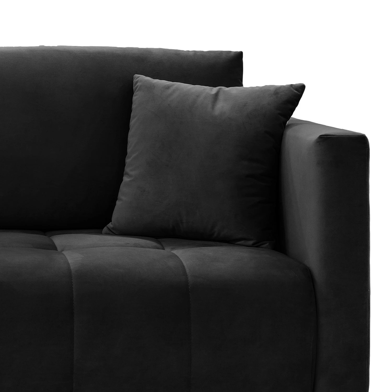 Loftscape Canapé convertible Bristol - Velours - Velours Ravi: Noir 8 Loftscape Canapé convertible Bristol - Velours - Velours Ravi: Noir – Image 6