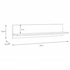 Loftscape Tablette murale Mazzo - Noir / Imitation chêne artisan -loftscape Boutique 1000285791 210819 12212500009 SKETCH DETAILS P000000001000285791 sketch
