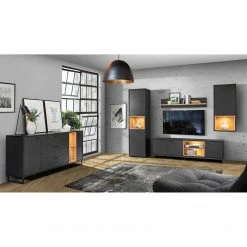 Loftscape Meuble TV Mazzo - Noir / Imitation chêne artisan -loftscape Boutique 1000285798 210819 12212500027 MOOD DETAILS P000000001000285798 mood