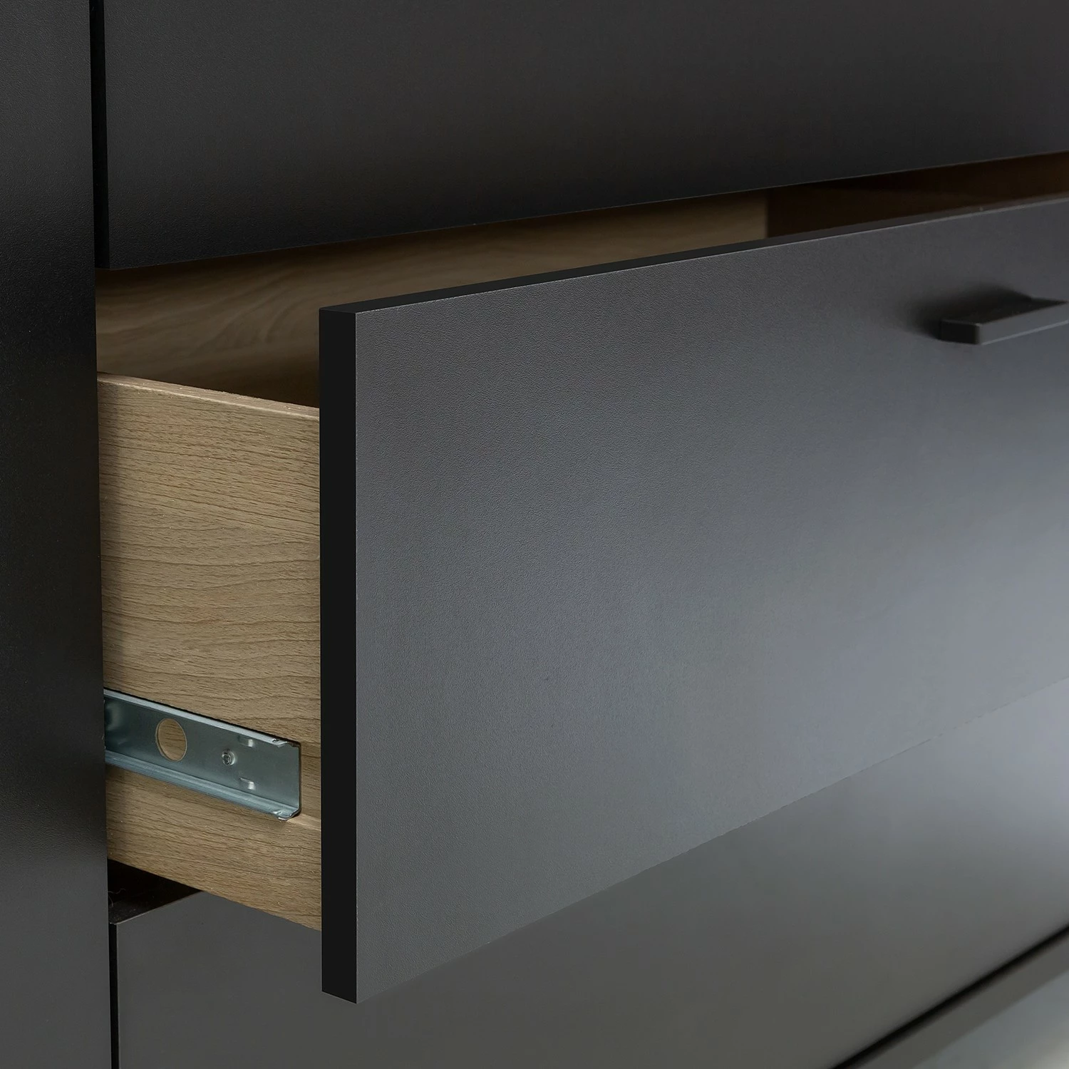 Loftscape Buffet Mazzo - Noir / Imitation chêne artisan 13 Loftscape Buffet Mazzo - Noir / Imitation chêne artisan – Image 11