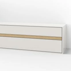 GWINNER Ensemble meubles TV Calea (2 éléments) - Avec éclairage inclus - Plaqué bois - Blanc mat / Chêne - Alignement à droite 10 GWINNER Ensemble meubles TV Calea (2 éléments) - Avec éclairage inclus - Plaqué bois - Blanc mat / Chêne - Alignement à droite -loftscape Boutique 1000285806 211117 16012100042 DETAILS P000000001000285806