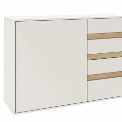 GWINNER Buffet Calea I - Plaqué bois - Blanc mat / Chêne - Alignement à gauche -loftscape Boutique 1000285811 211117 16012200057 DETAILS P000000001000285811