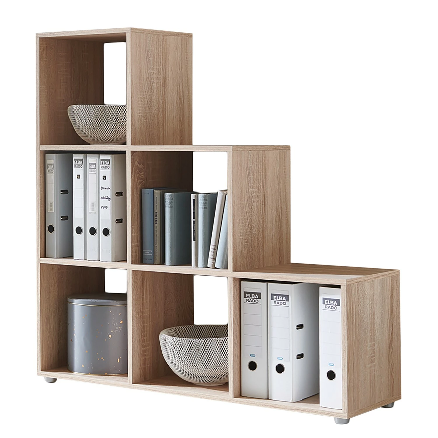 Furnitive Étagère en escalier Nizwa - Imitation chêne de Sonoma 3 Furnitive Étagère en escalier Nizwa - Imitation chêne de Sonoma