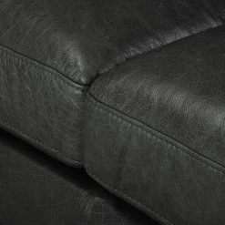 Ars Natura Canapé d’angle Clonee - Cuir véritable - Noir - Méridienne courte à gauche (vue de face) -loftscape Boutique 1000287277 210902 06255200180 DETAILS P000000001000287277