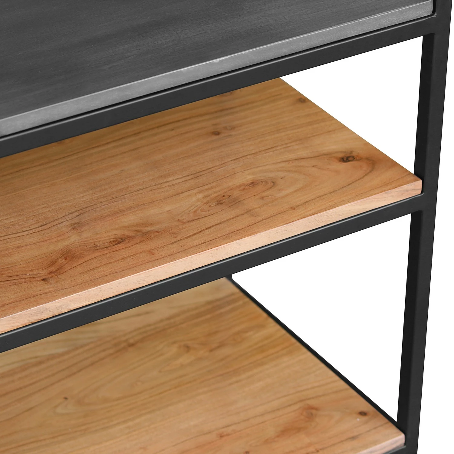 Ars manufacti Étagère Conjo II - Acacia massif / Fer - Acacia / Noir 7 Ars manufacti Étagère Conjo II - Acacia massif / Fer - Acacia / Noir – Image 5