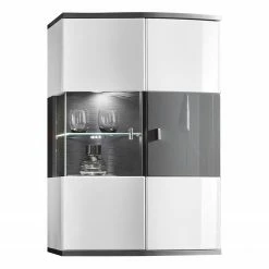 Loftscape Vitrine murale Intento - Blanc brillant / Anthracite