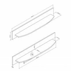 Loftscape Ensemble meubles TV Intento III (3 él.) - Blanc brillant / Anthracite -loftscape Boutique 1000288375 210827 16503100001 SKETCH DETAILS P000000001000288375 sketch