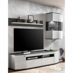 Loftscape Ensemble meubles TV Intento III (3 él.) - Blanc brillant / Anthracite -loftscape Boutique 1000288375 210827 16503700007 MOOD DETAILS P000000001000288375 mood