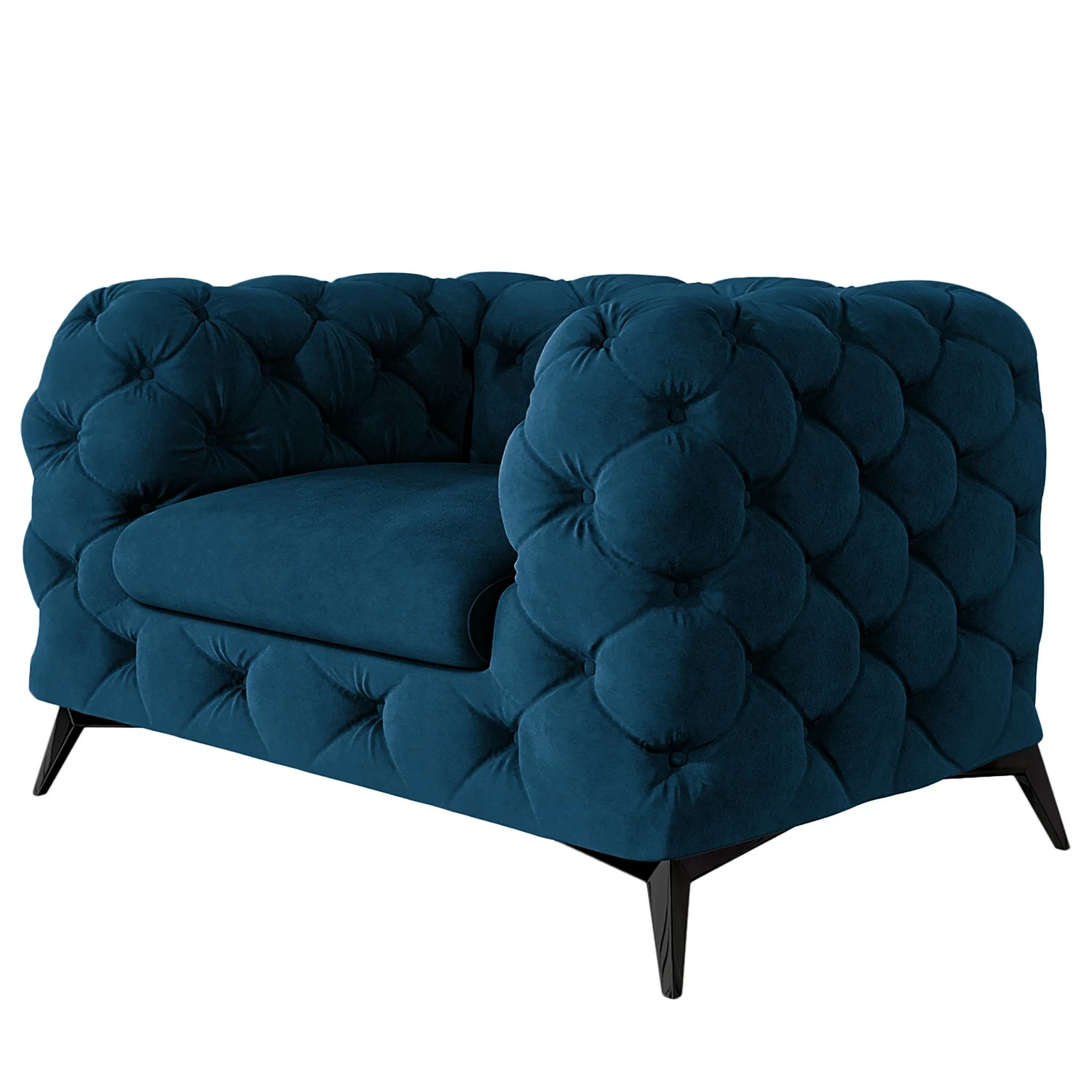 Jack & Alice Fauteuil Laviva I - Velours Ravi: Bleu marine 3 Jack & Alice Fauteuil Laviva I - Velours Ravi: Bleu marine