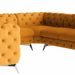 Jack & Alice Canapé panoramique Laviva I - Microfibre Enza: Safran - Alignement à gauche -loftscape Boutique 1000288915 220325 060 DETAILS P000000001000288915