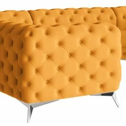 Jack & Alice Canapé panoramique Laviva I - Microfibre Enza: Safran - Alignement à gauche -loftscape Boutique 1000288915 220325 070 DETAILS P000000001000288915