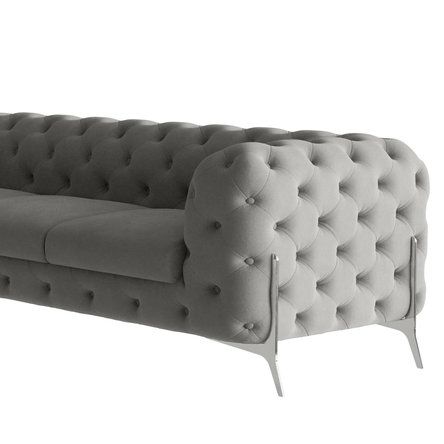 Jack & Alice Canapé panoramique Laviva II - Microfibre Enza: Gris - Alignement à gauche 7 Jack & Alice Canapé panoramique Laviva II - Microfibre Enza: Gris - Alignement à gauche – Image 5