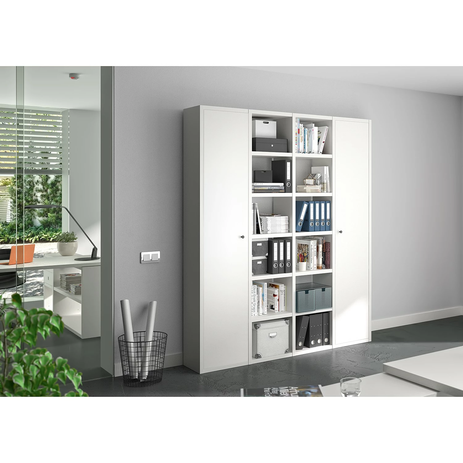 Fredriks Armoire de bureau Emporio VIII - Blanc brillant 4 Fredriks Armoire de bureau Emporio VIII - Blanc brillant – Image 2