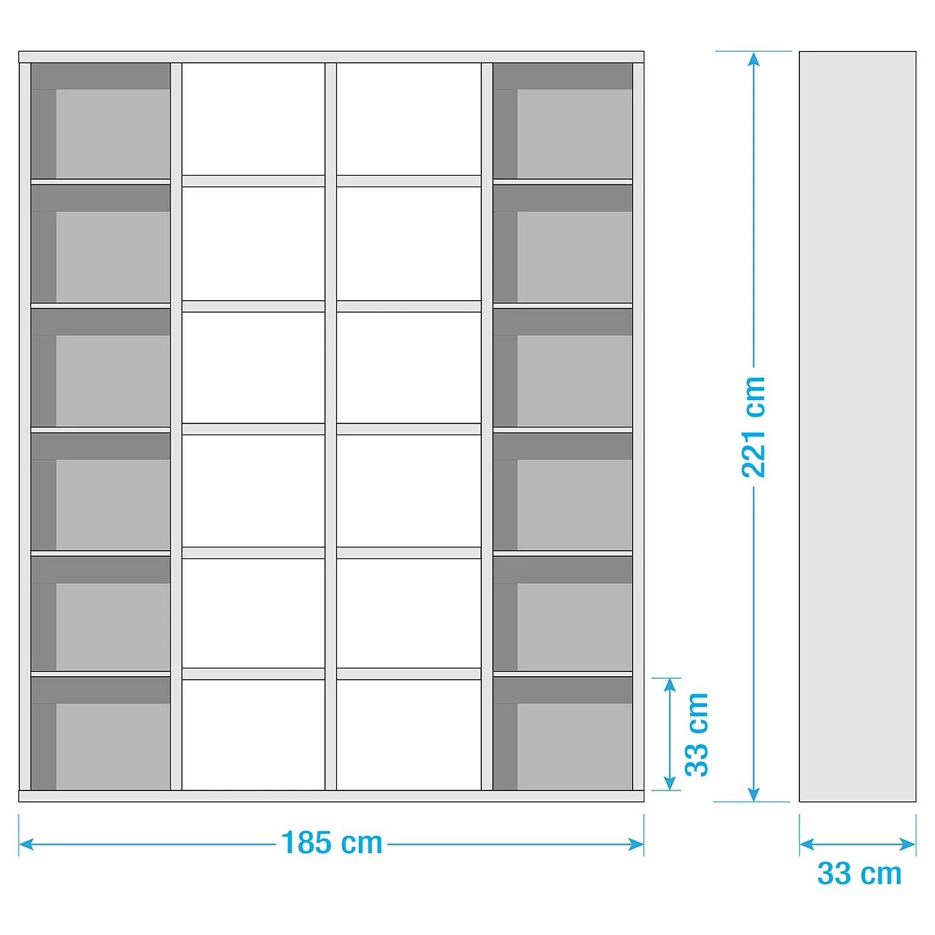 Fredriks Armoire de bureau Emporio VIII - Blanc brillant 6 Fredriks Armoire de bureau Emporio VIII - Blanc brillant – Image 4