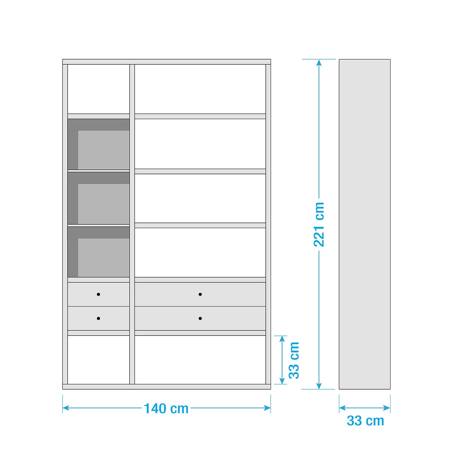 Fredriks Étagère de bureau Emporio IV - Blanc brillant 6 Fredriks Étagère de bureau Emporio IV - Blanc brillant – Image 4