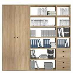 Fredriks Étagère de bureau Emporio III - Imitation chêne de Sonoma