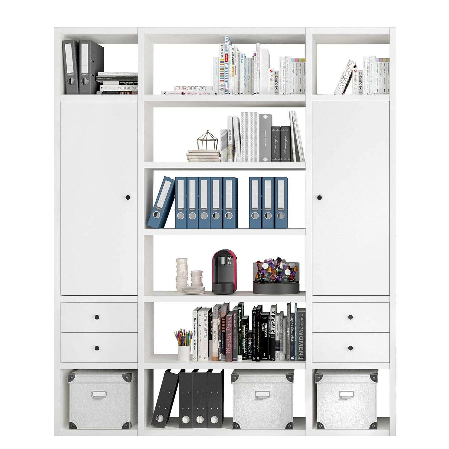 Fredriks Étagère de bureau Emporio VI - Blanc brillant 3 Fredriks Étagère de bureau Emporio VI - Blanc brillant