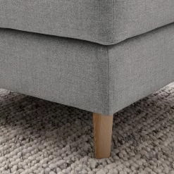 Studio Copenhagen Repose-pieds COSO Classic - Tissu Milan : Gris clair - Frêne - Profondeur : 64 cm -loftscape Boutique 1000293400 211005 130853000148 DETAILS P000000001000293400