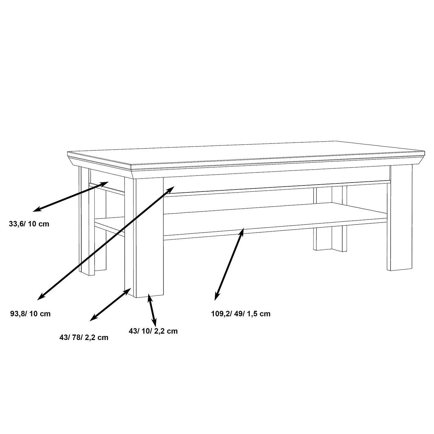 Ridgevalley Table basse Kimbark - Imitation pin blanc 8 Ridgevalley Table basse Kimbark - Imitation pin blanc – Image 6