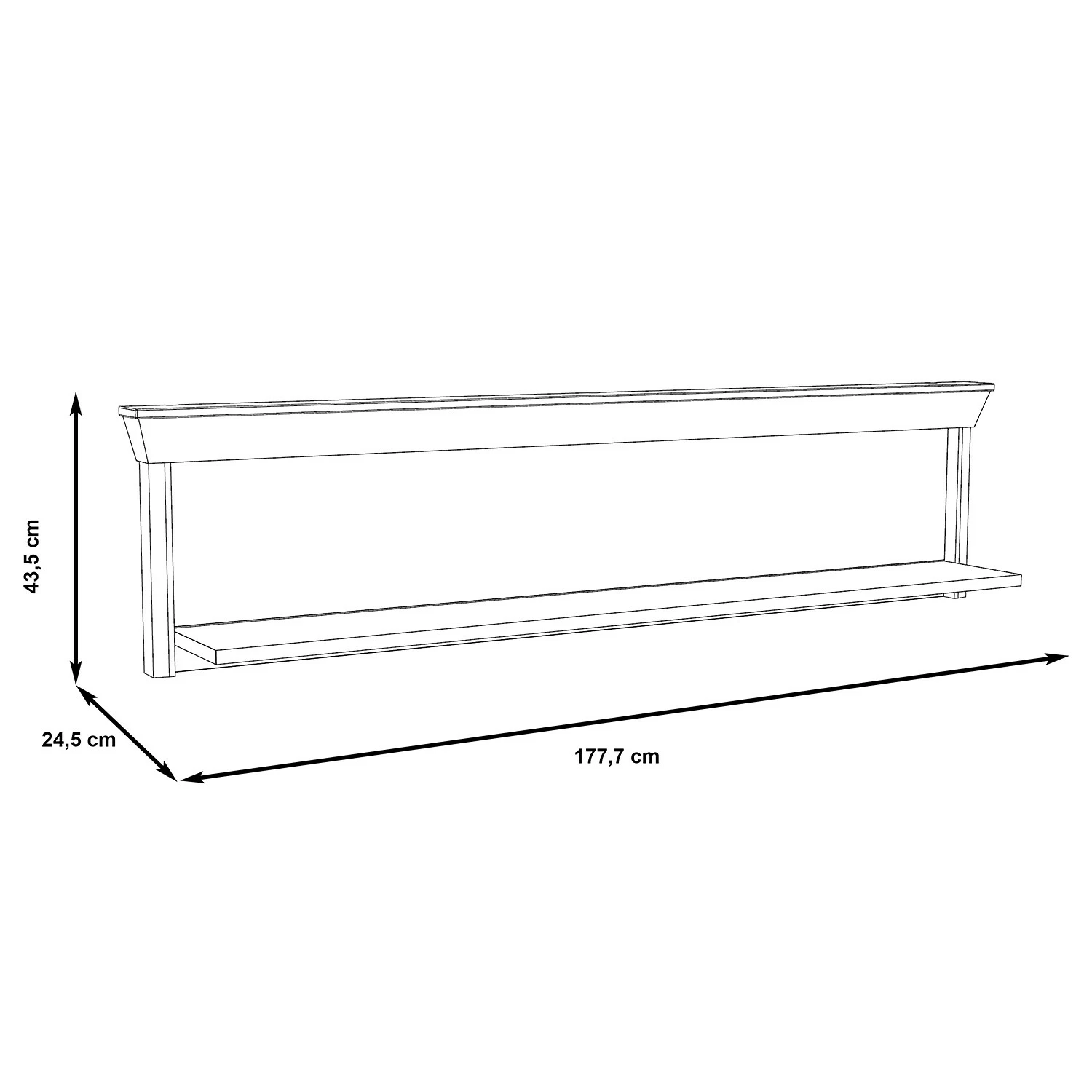Ridgevalley Étagère murale Kimbark II - Imitation pin blanc 8 Ridgevalley Étagère murale Kimbark II - Imitation pin blanc – Image 6
