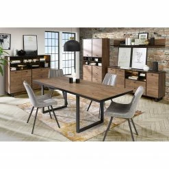 Red Living Étagère murale Trylith - Imitation chêne rustique / Noir -loftscape Boutique 1000295066 210924 14304600062 MOOD DETAILS P000000001000295066 mood