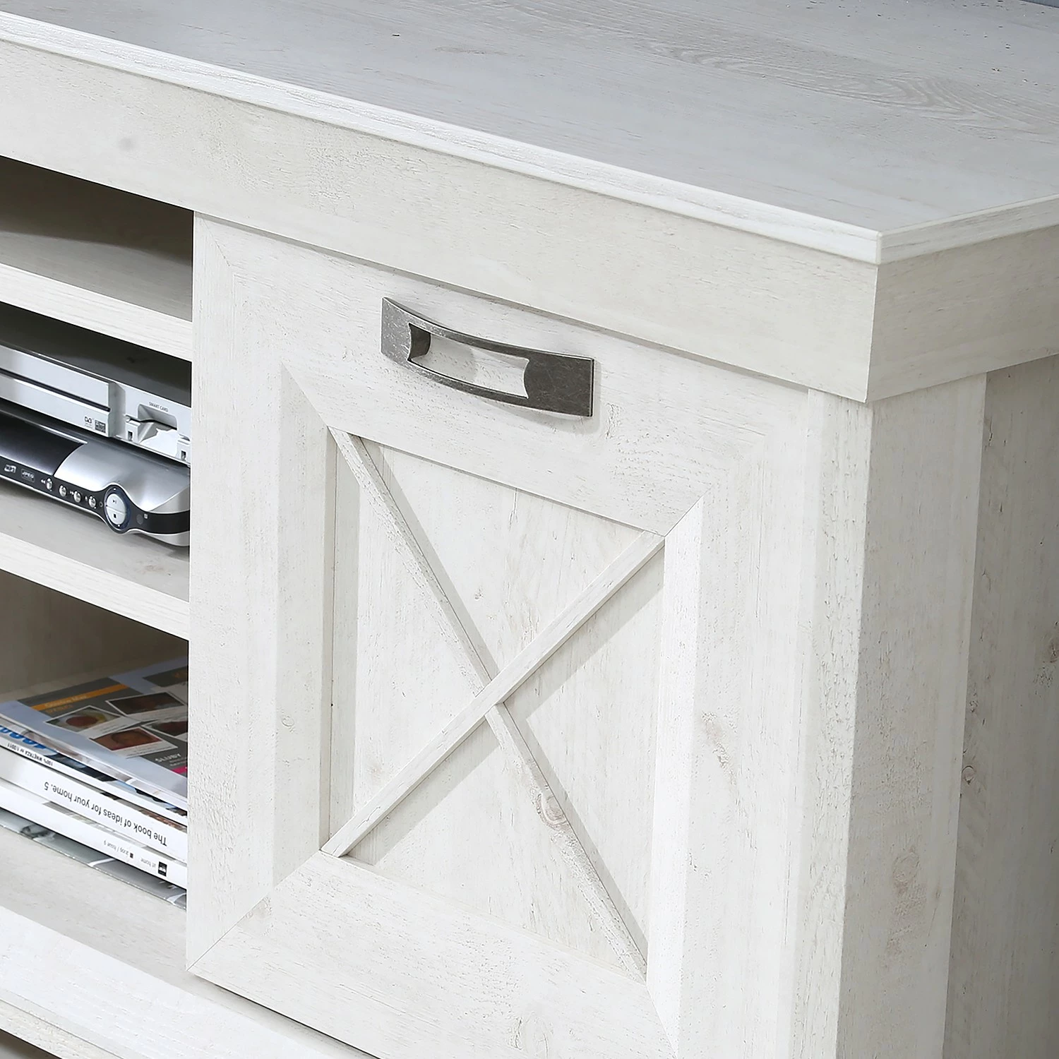 Ridgevalley Meuble TV Kimbark II - Imitation pin blanc 7 Ridgevalley Meuble TV Kimbark II - Imitation pin blanc – Image 5