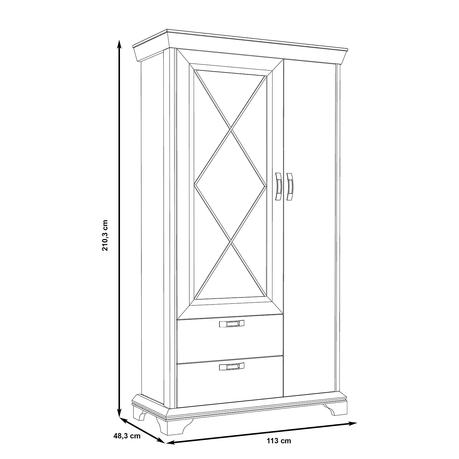 Ridgevalley Vitrine Kimbark II - Imitation pin blanc 9 Ridgevalley Vitrine Kimbark II - Imitation pin blanc – Image 7