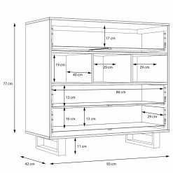 Red Living Commode Trylith - Imitation chêne rustique / Noir 15 Red Living Commode Trylith - Imitation chêne rustique / Noir -loftscape Boutique 1000295077 211125 144852000514 SKETCH DETAILS P000000001000295077 sketch