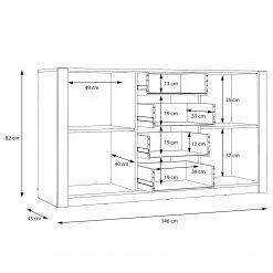 Loftscape Buffet Truth - Imitation chêne Sonoma -loftscape Boutique 1000295089 211125 144855000580 SKETCH DETAILS P000000001000295089 sketch