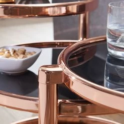 Loftscape Table basse Saiki - Verre / Métal - Noir / Cuivre -loftscape Boutique 1000296365 210929 063329000111 DETAILS P000000001000296365