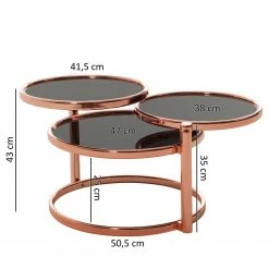 Loftscape Table basse Saiki - Verre / Métal - Noir / Cuivre -loftscape Boutique 1000296365 210929 063329000582 SKETCH DETAILS P000000001000296365 sketch